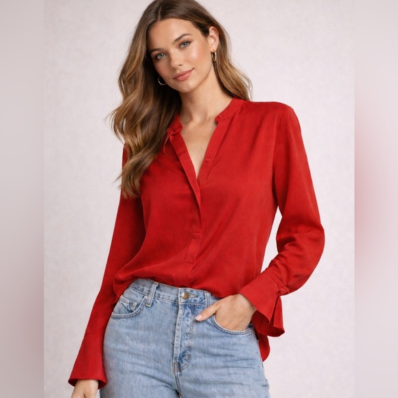 Equipment Femme Tops - Equipment Femme Sanded Silk Shirt